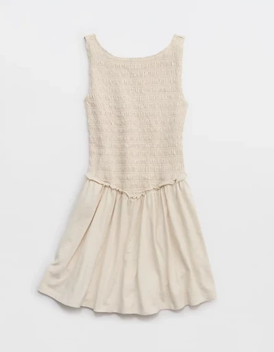 Aerie Happiest Smocked Mini Dress