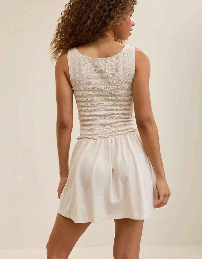 Aerie Happiest Smocked Mini Dress