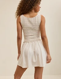 Aerie Happiest Smocked Mini Dress