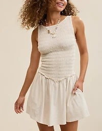 Aerie Happiest Smocked Mini Dress