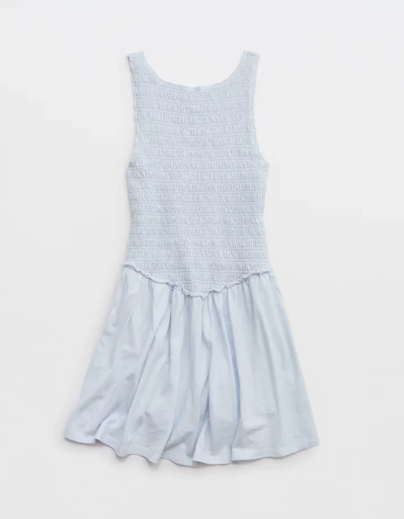 Aerie Happiest Smocked Mini Dress