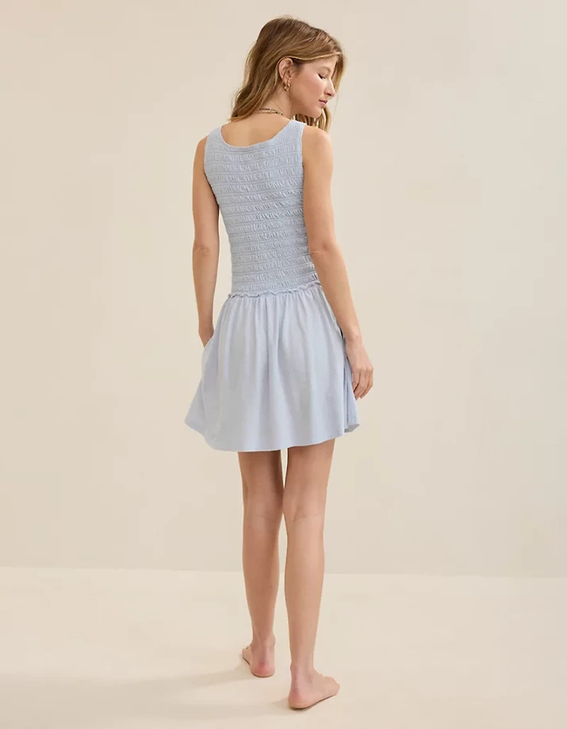 Aerie Happiest Smocked Mini Dress