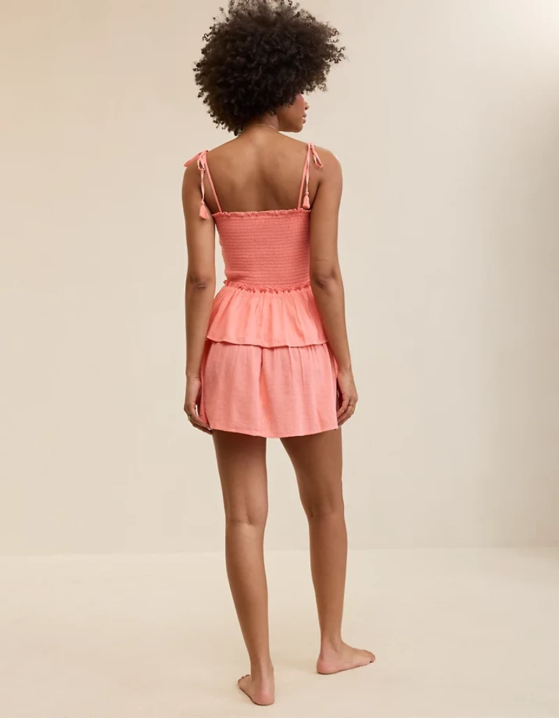 Aerie At The Barre Smocked Mini Dress