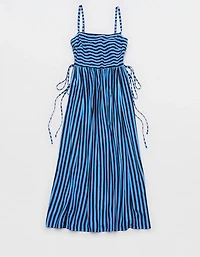Aerie Happy & Drapey Lace Up Dress