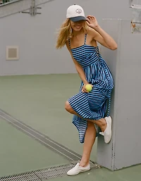 Aerie Happy & Drapey Lace Up Dress