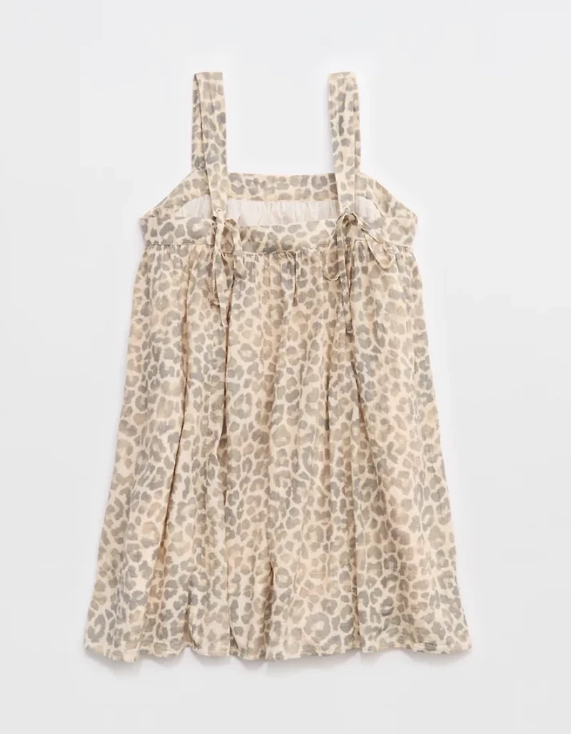 Aerie Printed Babydoll Mini Dress