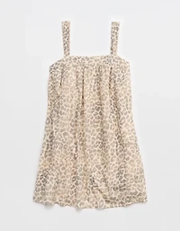 Aerie Printed Babydoll Mini Dress