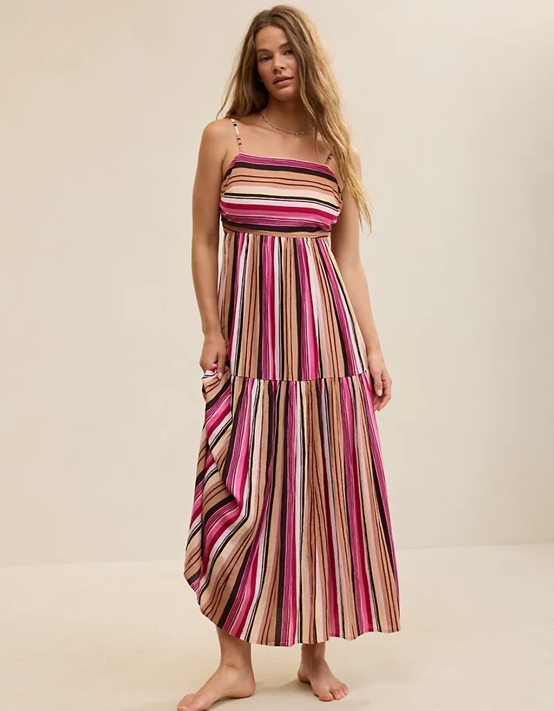 Aerie On-The-Down-Low Back Dress
