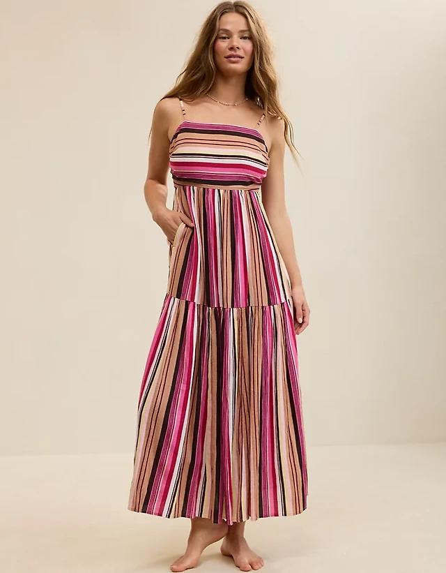 Aerie On-The-Down-Low Back Dress