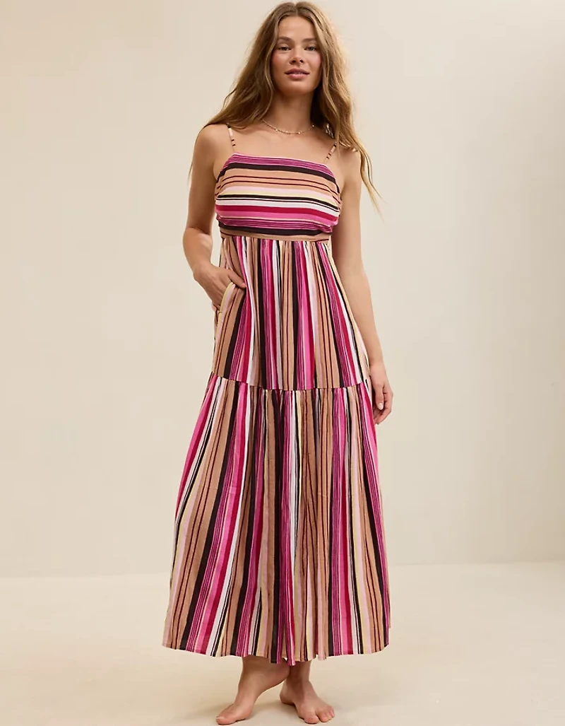 Aerie On-The-Down-Low Back Dress