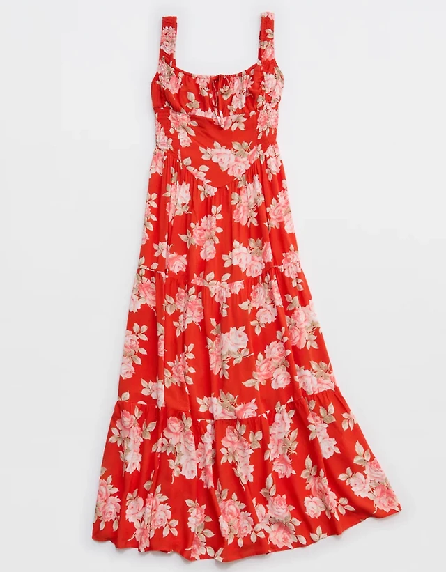 Aerie Embroidered Midaxi Dress | The Summit