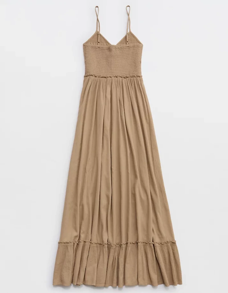 Aerie Button Front Maxi Dress