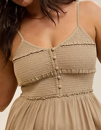 Aerie Button Front Maxi Dress
