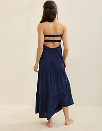 Aerie Strapless Cut Out Maxi Dress