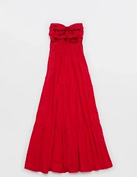 Aerie Strapless Cut Out Maxi Dress