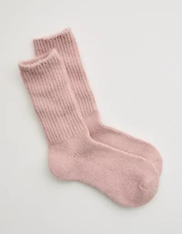 Aerie x Emily + Meritt Fuzzy Rib Crew Sock