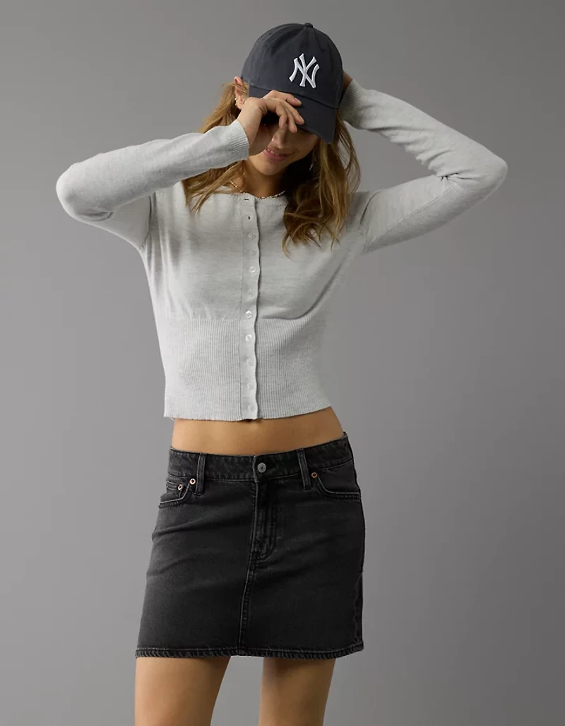 AE Stretch High-Waisted Perfect Denim Mini Skirt