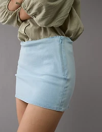 AE Next Level Low-Rise Denim Micro Skort