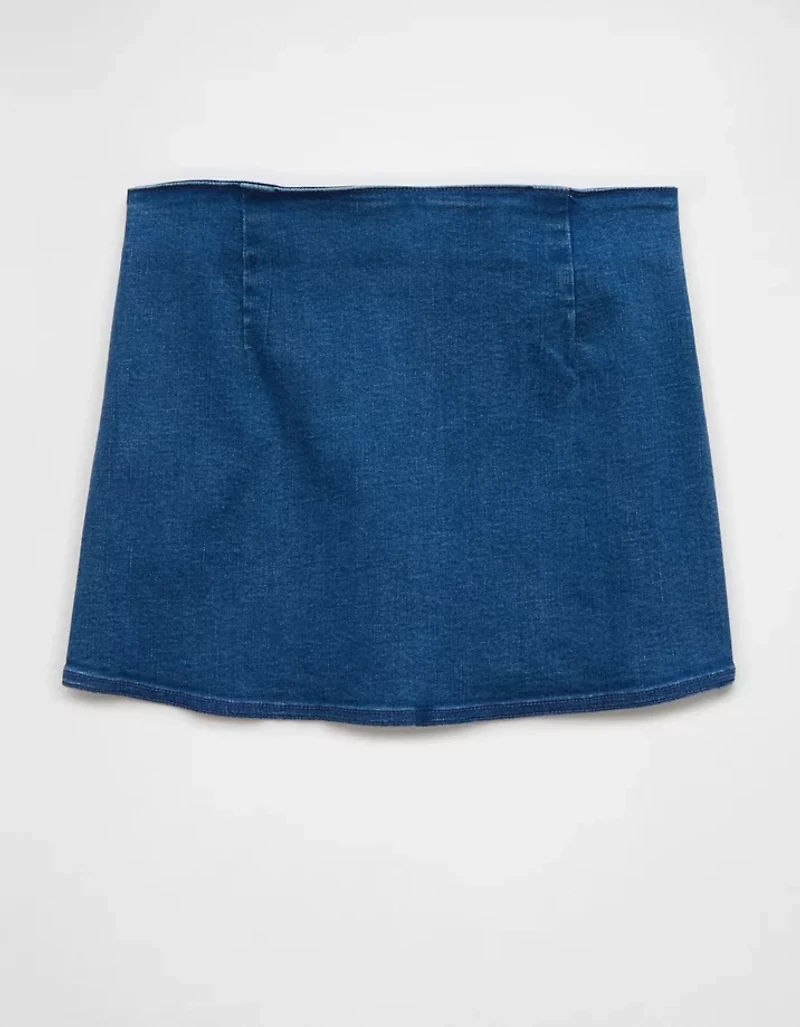 AE Next Level Low-Rise Denim Micro Skort