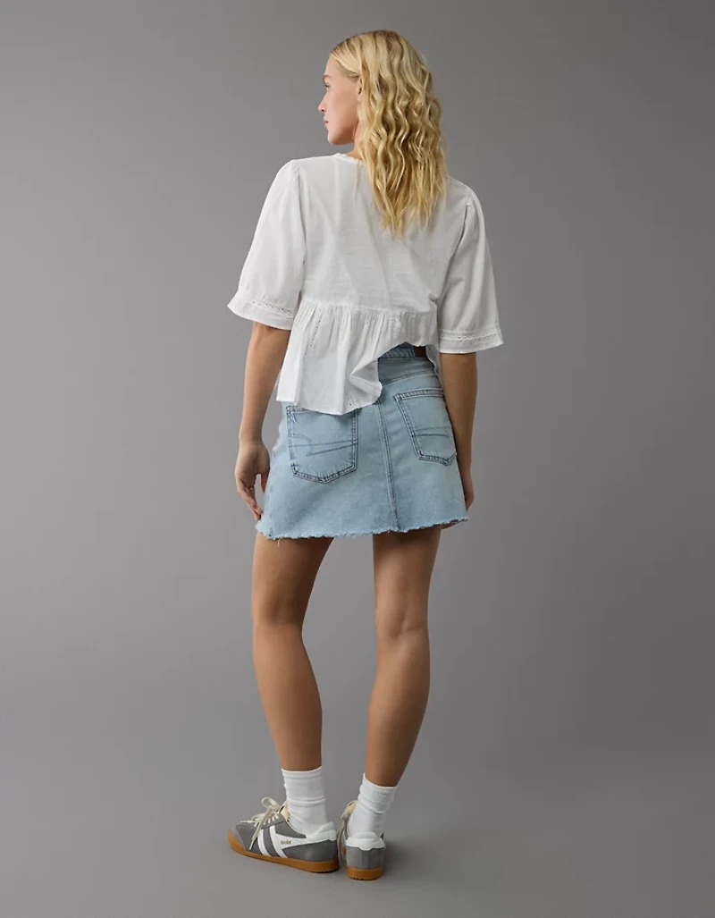 AE Stretch High-Waisted Perfect Denim Mini Skirt