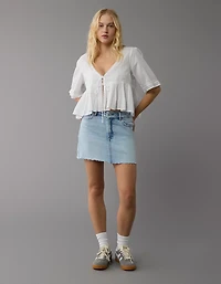 AE Stretch High-Waisted Perfect Denim Mini Skirt