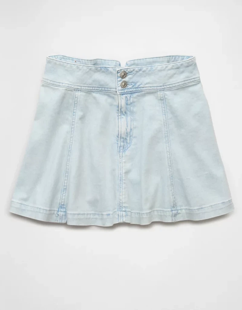 AE Stretch High-Waisted Denim A-Line Mini Skirt