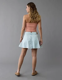 AE Stretch High-Waisted Denim A-Line Mini Skirt