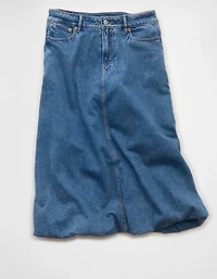 Jupe mi-longue bulle à taille haute AE