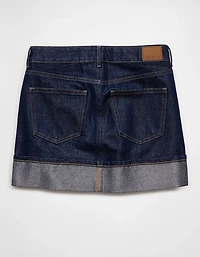 AE Denim Glitter Mini Skirt