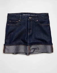 AE Denim Glitter Mini Skirt