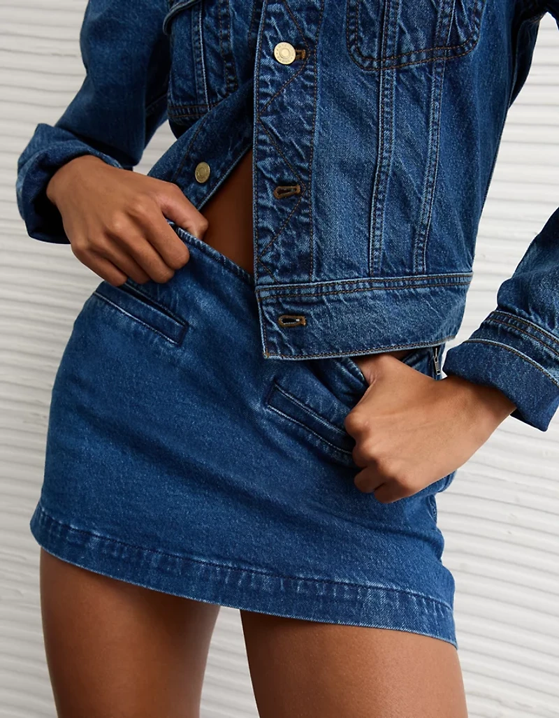 Jupe-short en tricot de denim It AE