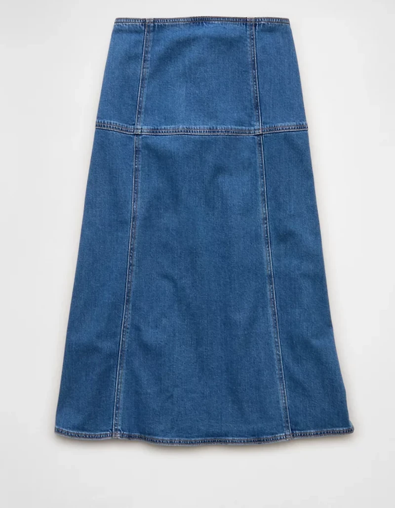 AE Dreamy Drape High-Waisted Midi Skirt