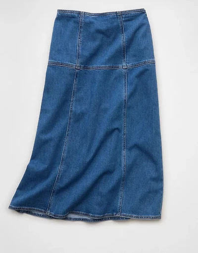 AE Dreamy Drape High-Waisted Midi Skirt