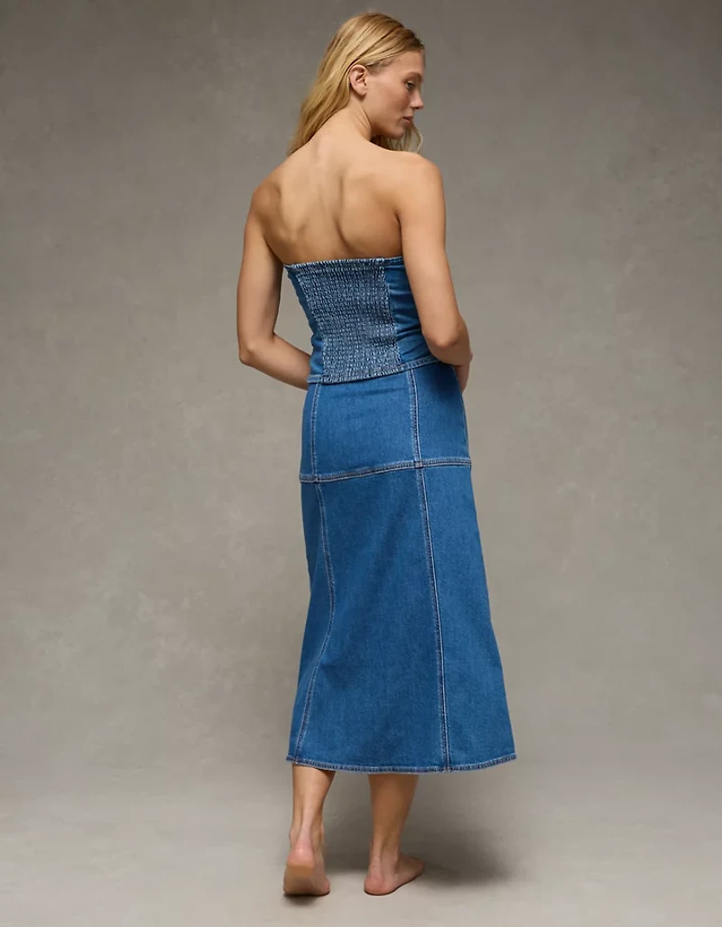 Jupe mi-longue à taille basse Drapé de rêve AE