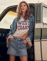 Minijupe parfaite à taille haute extensible AE