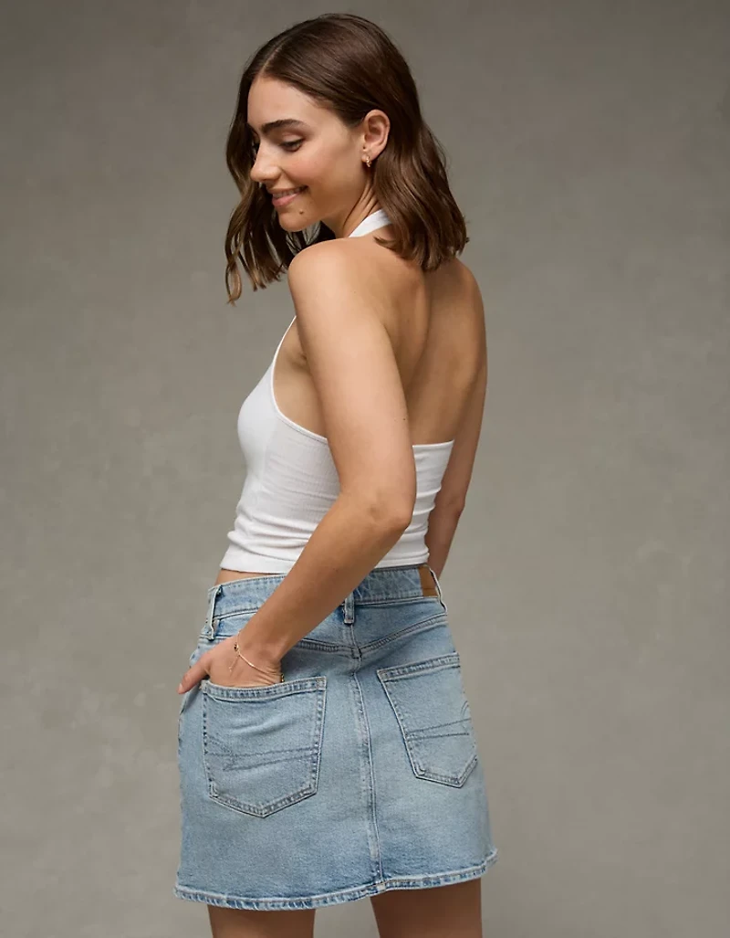 Minijupe parfaite à taille haute extensible AE