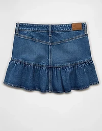 Minijupe à taille haute et volants AE