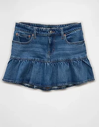 Minijupe à taille haute et volants AE