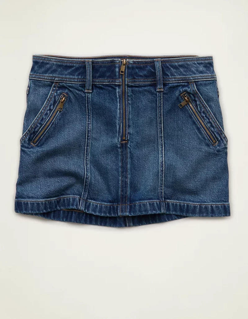 Minijupe trapèze à taille basse AE