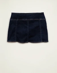 AE Low-Rise Denim It Knit Micro Skirt