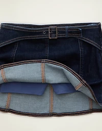 AE Low-Rise Denim It Knit Micro Skirt