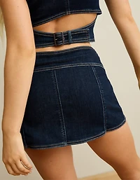 AE Low-Rise Denim It Knit Micro Skirt