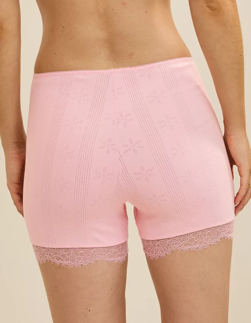 Superchill Pointelle High Waisted Boyshort Underwear