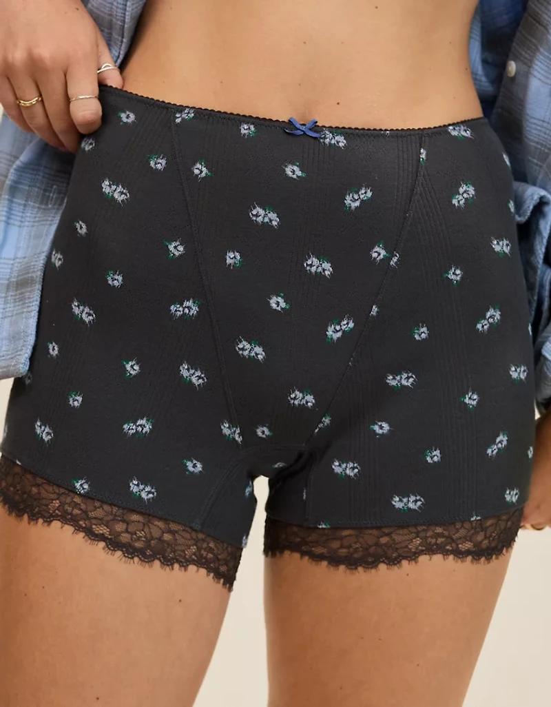 Superchill Pointelle High Waisted Boyshort Underwear