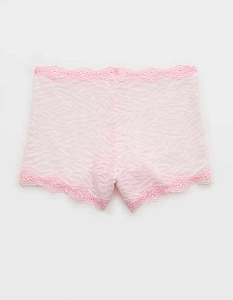 Show Off  Zebra Lace High Rise Boyshort Underwear