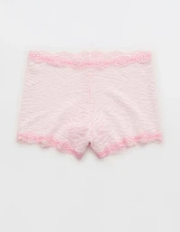 Show Off  Zebra Lace High Rise Boyshort Underwear