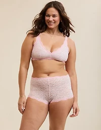 Show Off  Zebra Lace High Rise Boyshort Underwear