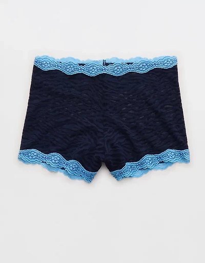 Superchill Cotton Zerba Lace High Rise Boyshort Underwear