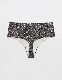 Superchill No Show Cotton Rib Mid Rise Thong Underwear