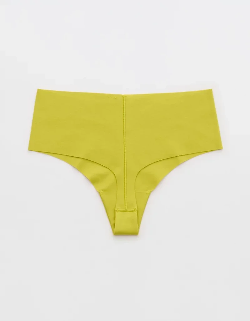 Superchill No Show Cotton Rib Mid Rise Thong Underwear
